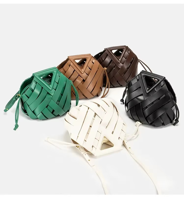 Women'S Accessories Purse - Trendy vegan leren geweven tote bag