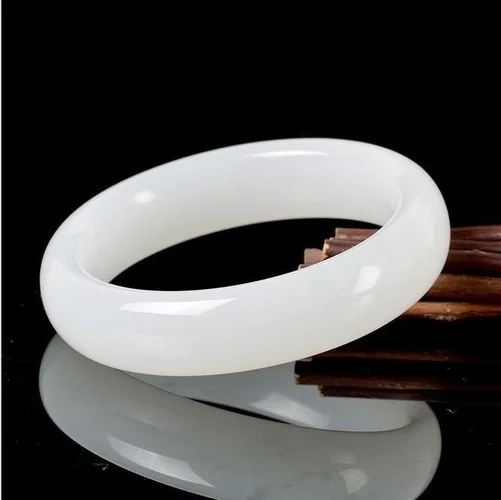 Women Accessories For Hand - Echte Natuurlijke Witte Jade Armband Charm
