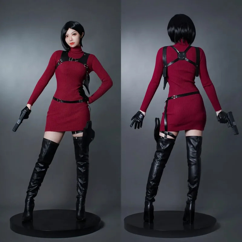 Women'S Red Accessories - Rode Ada Wong kostuum spel COSPLAY