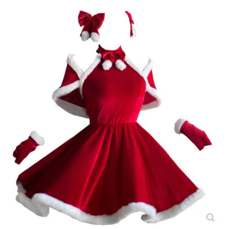 Women'S Red Accessories - Kerst Cosplay Kostuum Jurk Accessoires Pak