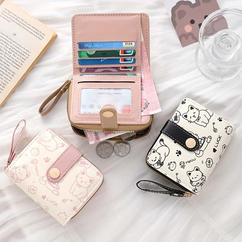 Women'S Accessories Purse - Damesportemonnee met print, schattig berenmotief, drievoudig