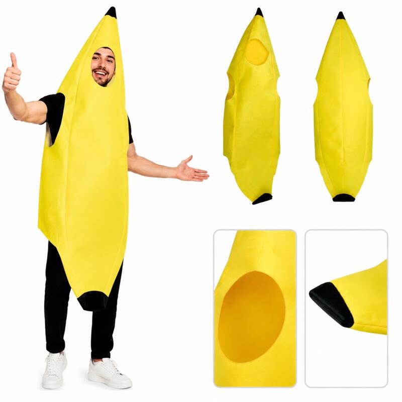Women'S Vacation Accessories - Volwassen bananenkostuum grappig fruit jumpsuit Halloween