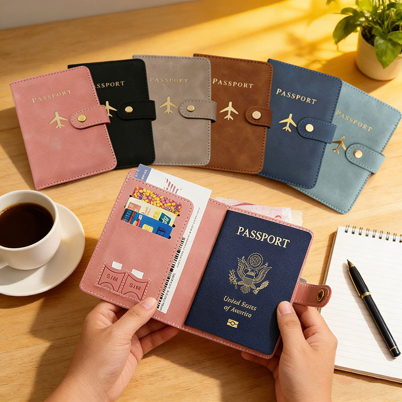 Women'S Accessories Wallet - Leren paspoorthouder hoesje voor reisbenodigdheden, creditcardportemonnee,
