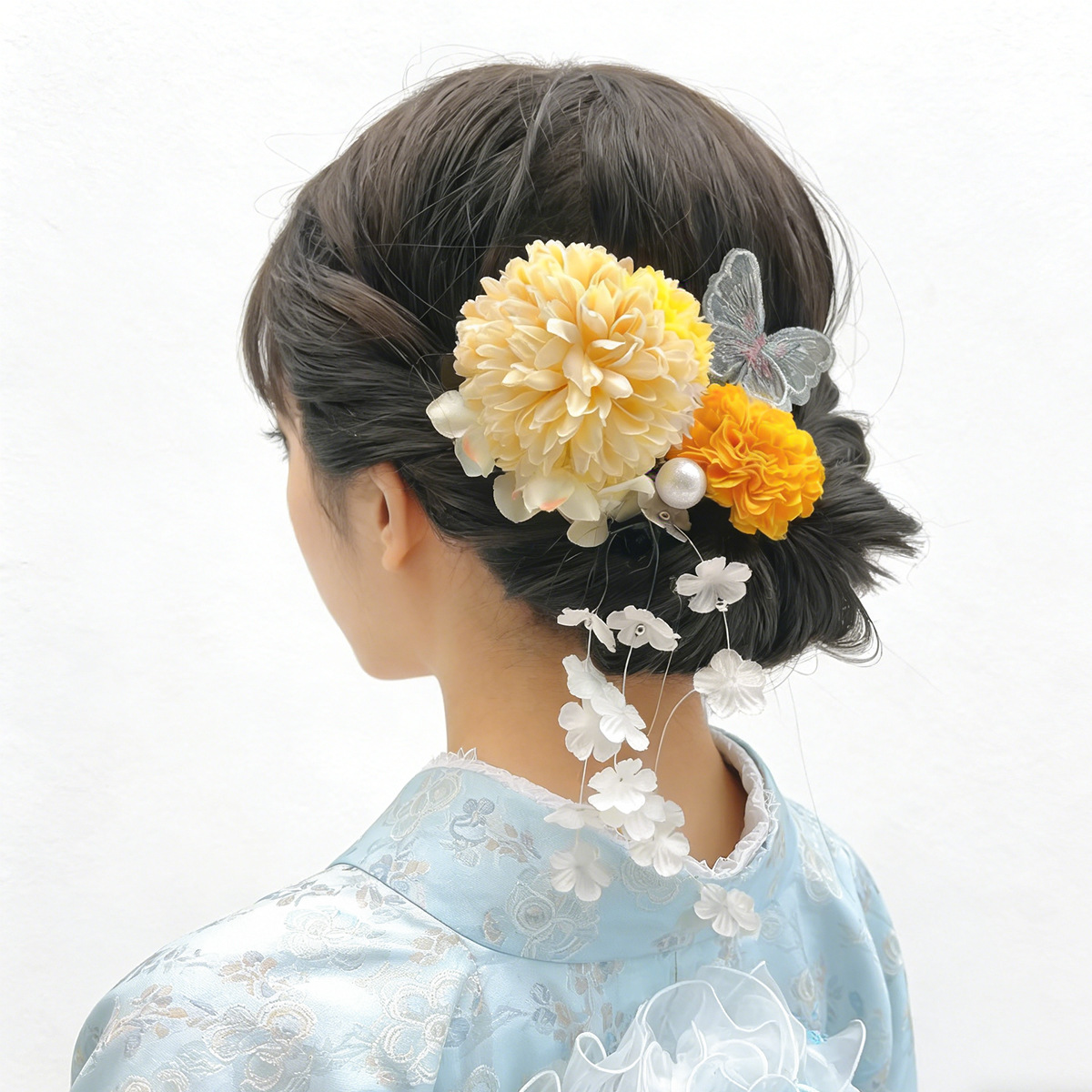 Women'S Kimono Accessories - Handgemaakte Japanse Kanzashi haarclipset, zijden bloemenkimono