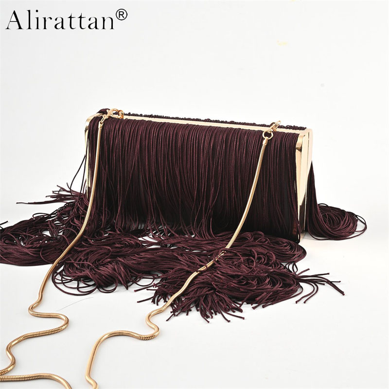 Women'S Accessories Purse - Nieuwe handgemaakte avondtas met lange kwastjes,