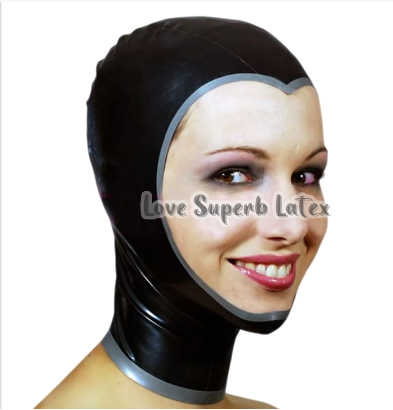 Women'S Red Accessories - Rode Latex Kap Vrouwen Gummi Rubber