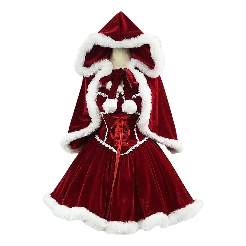 Women'S Vacation Accessories - Nieuwjaar Rode Jurk Mantel Cosplay Plus