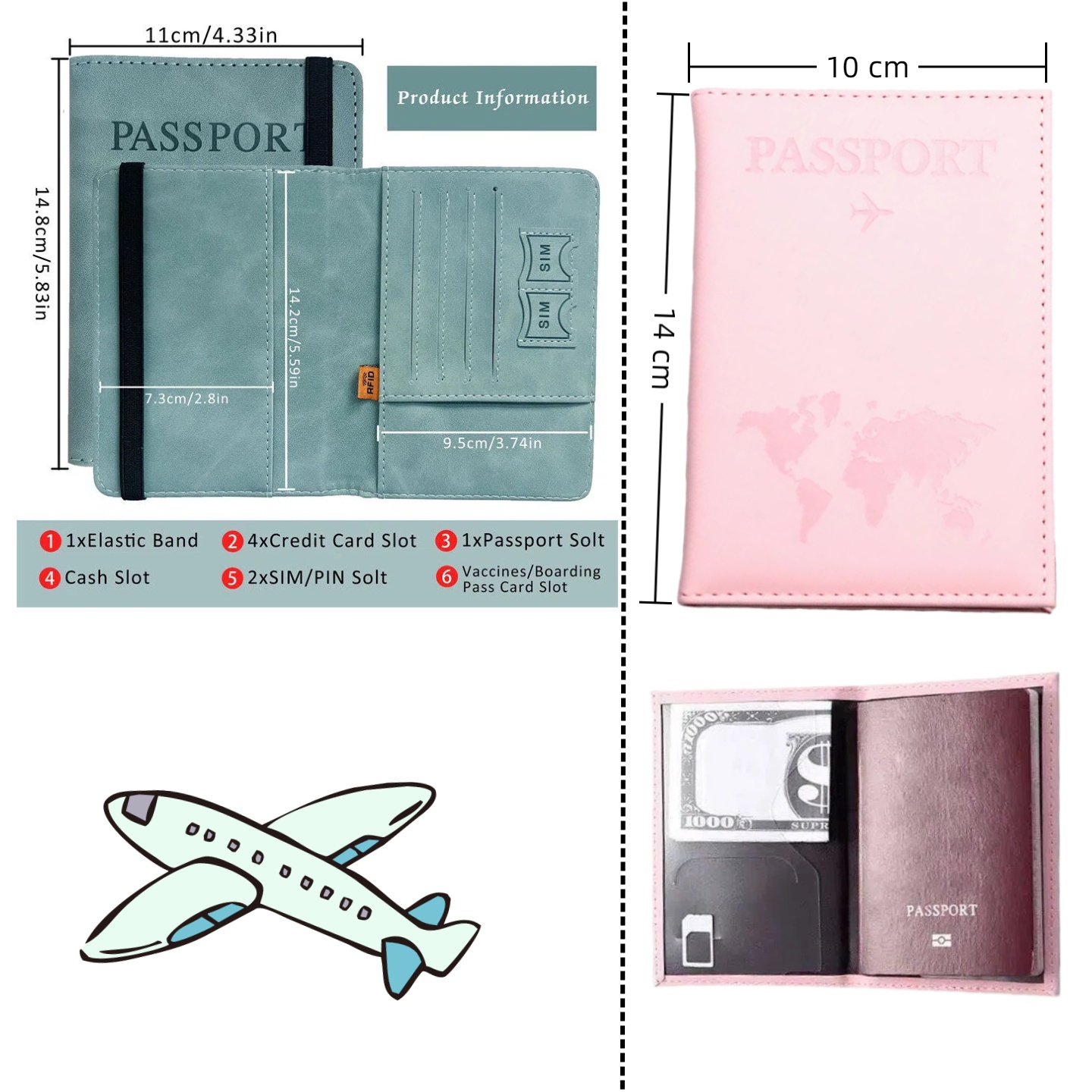 Women'S Accessories Wallet - Vintage RFID-paspoorthoes voor dames en heren