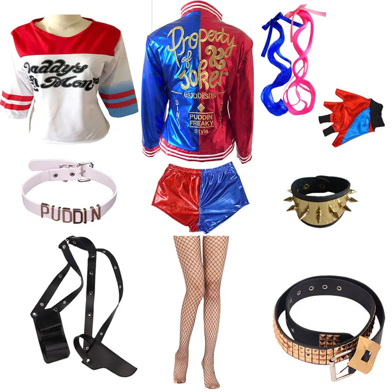 Women'S Harley Quinn Accessories - Anime Cosplay Girls Women Quinn Costume