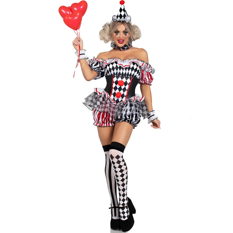 Women'S Vacation Accessories - Vrouwen Clown Cosplay Kostuum Circus Prestaties