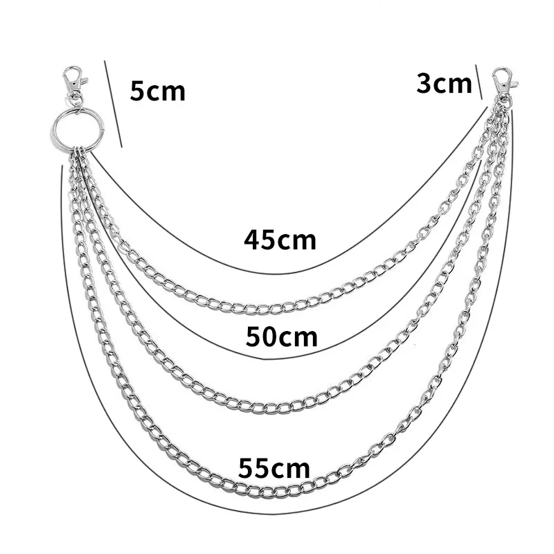 Laag metalen riemketting Punk  - Women'S Accessories Wallet recensie en prijs