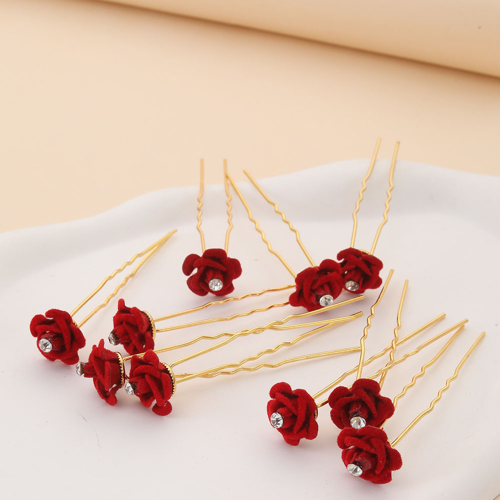 10 Stuks Rose Haaraccessoires  - Women'S Red Accessories recensie en prijs
