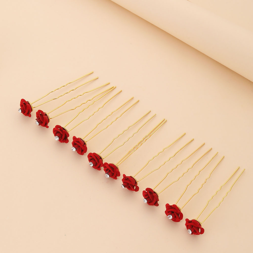 10 Stuks Rose Haaraccessoires  - Women'S Red Accessories recensie en prijs